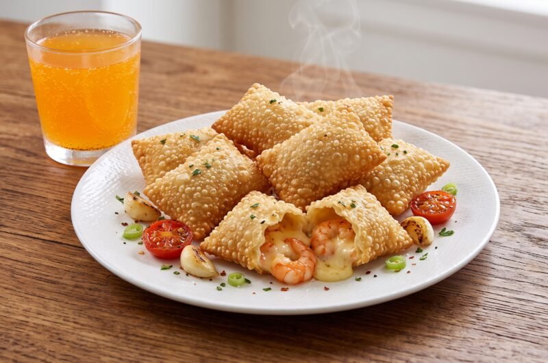 Pastel de camarão com catupiry